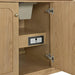 Laurent 60 Inch Single Vanity in Light Natural Oak With Integrated 120V Outlet With Usb Ports