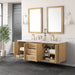 Laurent 72" Double Vanity Corner View Open Drawers