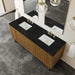 Laurent 72" Double Vanity in Honey Oak With Phantome Eclos Top