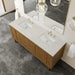 Laurent 72 Inch Double Vanity in Honey Oak With Siberian Silestone Top