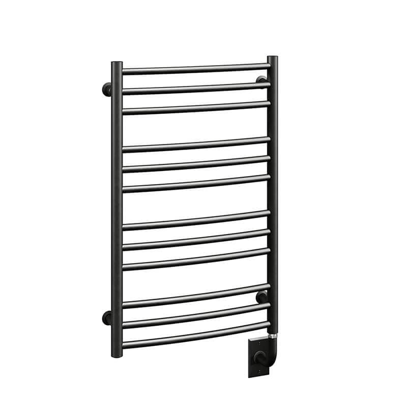 Laveno 19.5 X 31 Towel Warmer Matte Black Corner View
