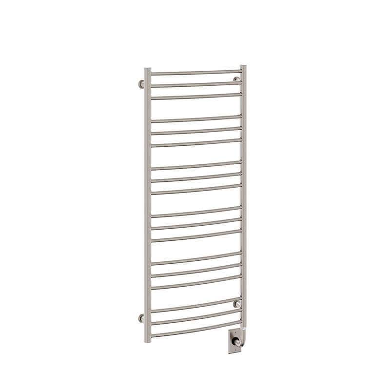 Laveno 19.5 X 47.5 Towel Warmer Brushed Nickel Corner View