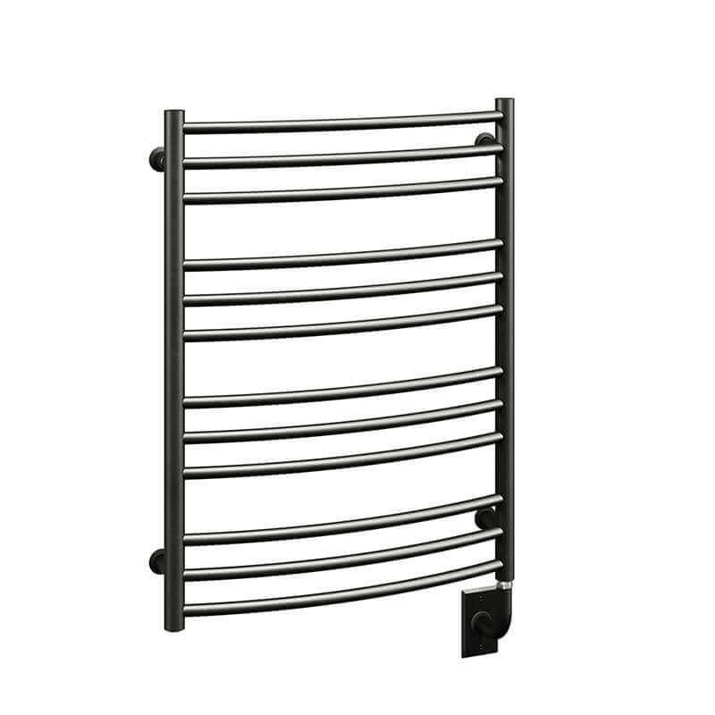 Laveno 23.5 X 31 Towel Warmer Matte Black Corner View