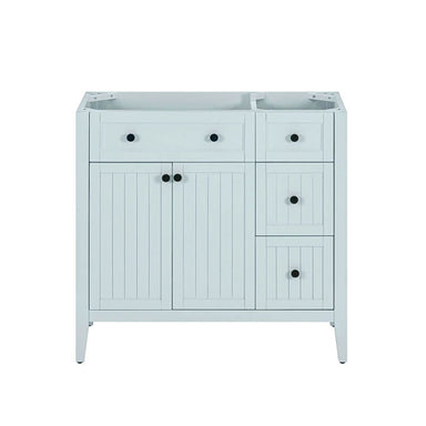 Layla 36 inch Left-Offset Single Sink Bathroom Vanity Ice Blue Cabinet Only