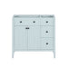 Layla 36 inch Left-Offset Single Sink Bathroom Vanity Ice Blue Cabinet Only