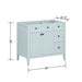 Layla 36 Left-Offset Single Sink Bathroom Vanity Ice Blue Cabinet Only Dimension