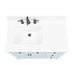 Layla 36 Left-Offset Single Sink Bathroom Vanity Ice Blue in White Engineered Stone