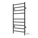 Linear 18 x 40 Inch Towel Warmer in Matte Black Plug in Side View