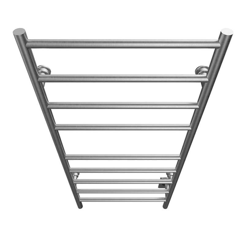 Linear 18" x 40" Towel Warmer in Brushed Nickel Hardwired Top View