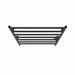 Linear 24 x 27 Inch Towel Warmer in Matte Black Hardwired Top View