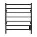 Linear 24" x 27" Towel Warmer in Matte Black Hardwired Front View