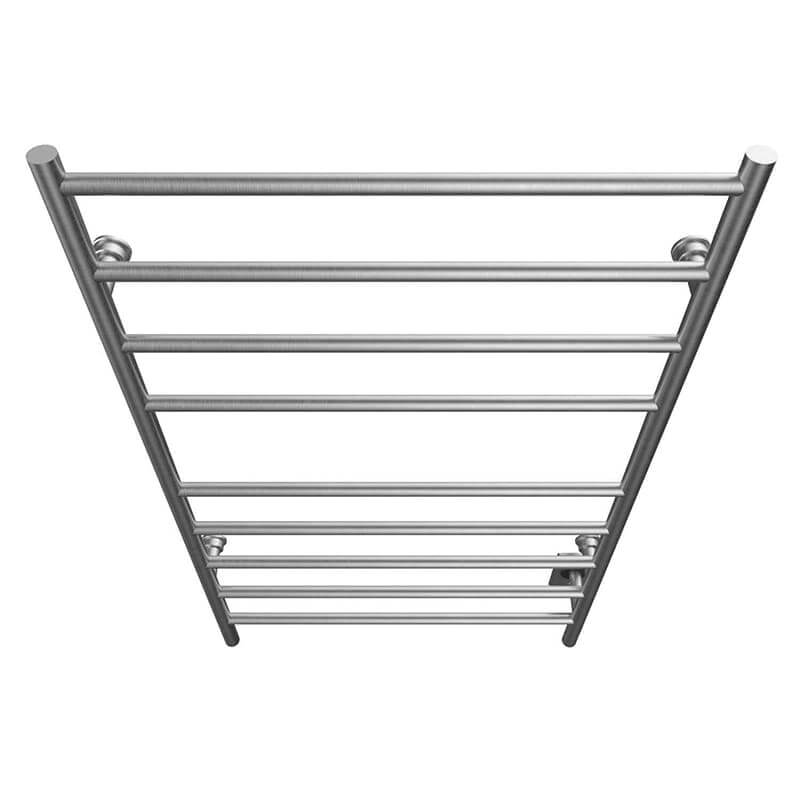 Linear 24" x 40" Towel Warmer in Brushed Nickel Hardwired Top View