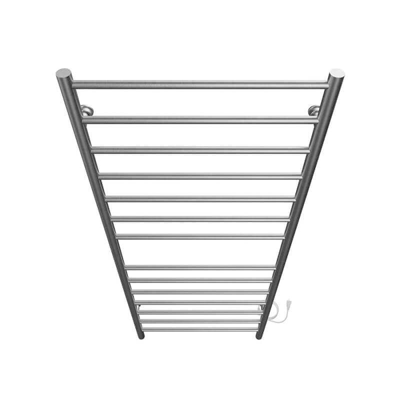 Linear 24 x 60 Inch Towel Warmer in Brushed Nickel Plug in Top View