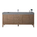 Linear 72" Single Vanity in Whitewashed Walnut With Dusk Grey Glossy Composite Stone Top