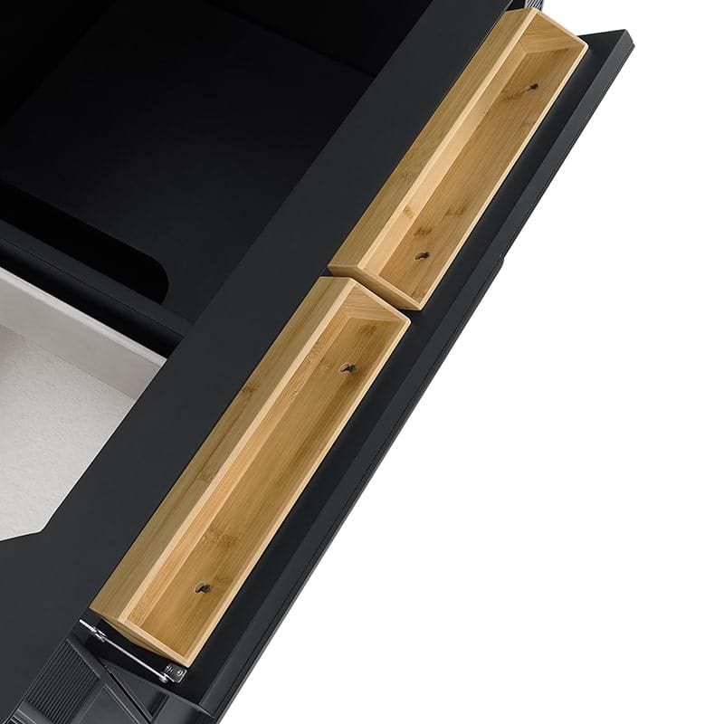 Lorelai 36 Inch Single Vanity in Black Onyx Tip Out Drawer