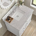 Lorelai 36 Inch Single Vanity in Bright White With Eternal Jasmine Pearl Silestone Top