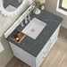 Lorelai 36 Inch Single Vanity in Bright White With Parisien Bleu Silestone Top