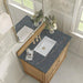 Lorelai 36 Inch Single Vanity in Light Natural Oak With Parisien Bleu Silestone Top