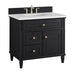 Lorelai 36" Single Vanity in Black Onyx Corner View With Countertop