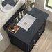 Lorelai 36" Single Vanity in Black Onyx With Charcoal Soapstone Silestone Top