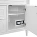 Lorelai 36" Single Vanity in Bright White With One 120 Volt Outlet With USB Ports