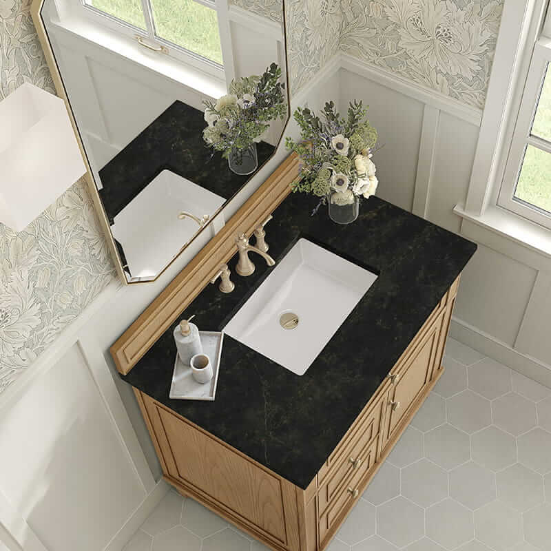 Lorelai 36" Single Vanity in Light Natural Oak With Phantome Eclos Top
