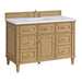 Lorelai 48 Inch Single Vanity in Light Natural Oak Corner View With Countertop