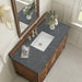 Lorelai 48 Inch Single Vanity in Mid Century Walnut With Parisien Bleu Silestone Top