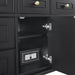 Lorelai 48" Single Vanity in Black Onyx With One 120 Volt Outlet With USB Ports