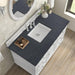 Lorelai 48" Single Vanity in Bright White With Charcoal Soapstone Silestone Top