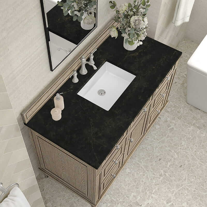 Lorelai 48" Single Vanity in Whitewashed Oak With Phantome Eclos Top