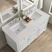Lorelai 60" Double Vanity in Bright White With Lime Delight Silestone Top
