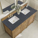 Lorelai 60" Double Vanity in Light Natural Oak With Charcoal Soapstone Silestone Top