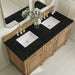 Lorelai 60" Double Vanity in Light Natural Oak With Phantome Eclos Top