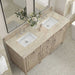 Lorelai 60" Double Vanity in Whitewashed Oak With Tajnar Eclos Top