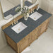 Lorelai 60 Inch Double Vanity in Light Natural Oak With Parisien Bleu Silestone Top