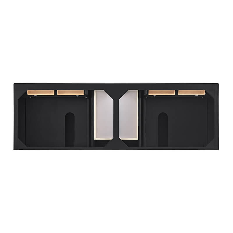 Lorelai 72" Double Vanity in Black Onyx Top View