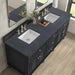 Lorelai 72" Double Vanity in Black Onyx With Charcoal Soapstone Silestone Top