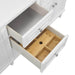 Lorelai 72" Double Vanity in Bright White Top View Drawers Opened