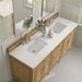 Lorelai 72" Double Vanity in Light Natural Oak With Lime Delight Silestone Top