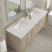 Lorelai 72" Double Vanity in Whitewashed Oak With Lime Delight Silestone Top