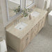 Lorelai 72" Double Vanity in Whitewashed Oak With Tajnar Eclos Top