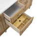 Lorelai 72 Inch Double Vanity in Light Natural Oak Top View Drawers Opened