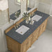 Lorelai 72 Inch Double Vanity in Light Natural Oak With Parisien Bleu Silestone Top