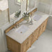 Lorelai 72 Inch Double Vanity in Light Natural Oak With Siberian Silestone Top