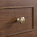 Lorelai 72 Inch Double Vanity in Mid-Century Walnut With Champagne Brass Knob