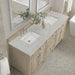 Lorelai 72 Inch Double Vanity in Whitewashed Oak With Eternal Jasmine Pearl Silestone Top