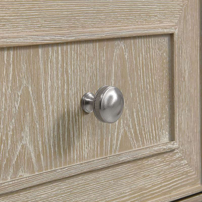 Lorelai 72 Inch Double Vanity in Whitewashed Oak With Satin Nickel Knob