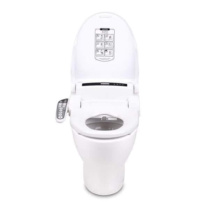 lotus ats 908 bidet toilet seat front view open lid