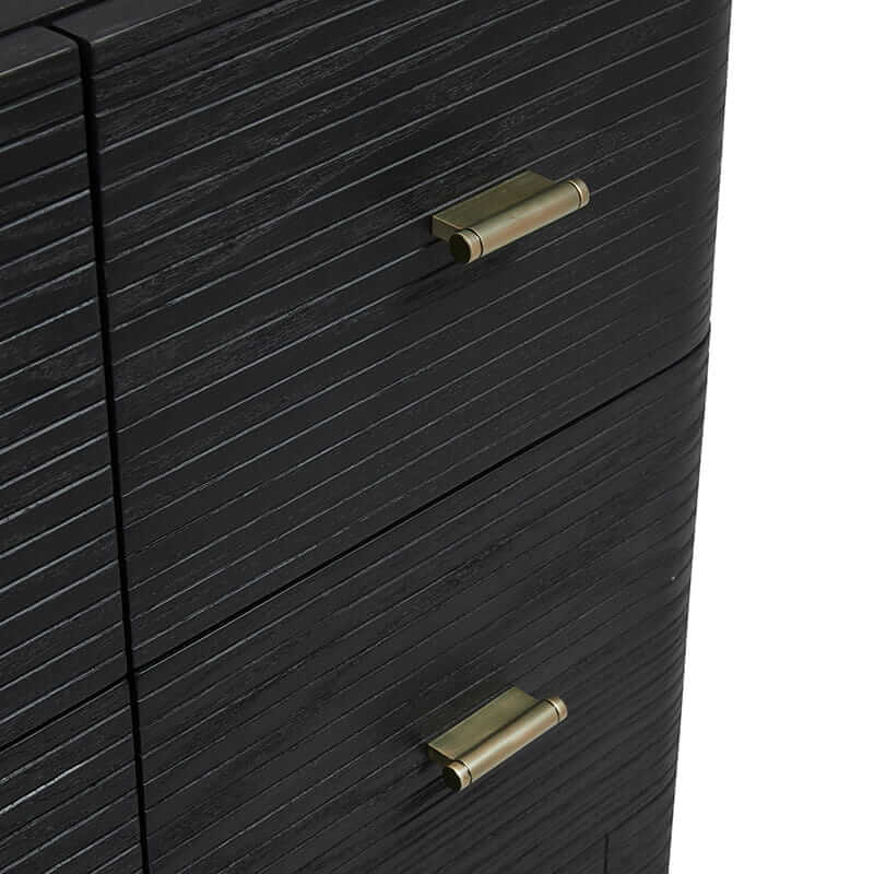 Lucian 48 Inch Single Vanity in Carbon Oak With Champagne Brass Hardware